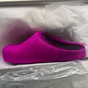 MARNI Pink Fussbett Sabot Loafers